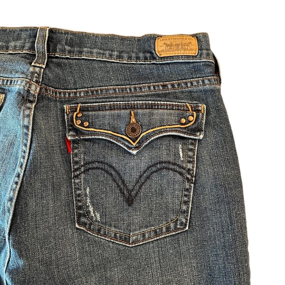 Levis 515 Bootcut Mid Rise Medium Wash Blue Denim Jeans Size 12 S - Picture 6 of 6